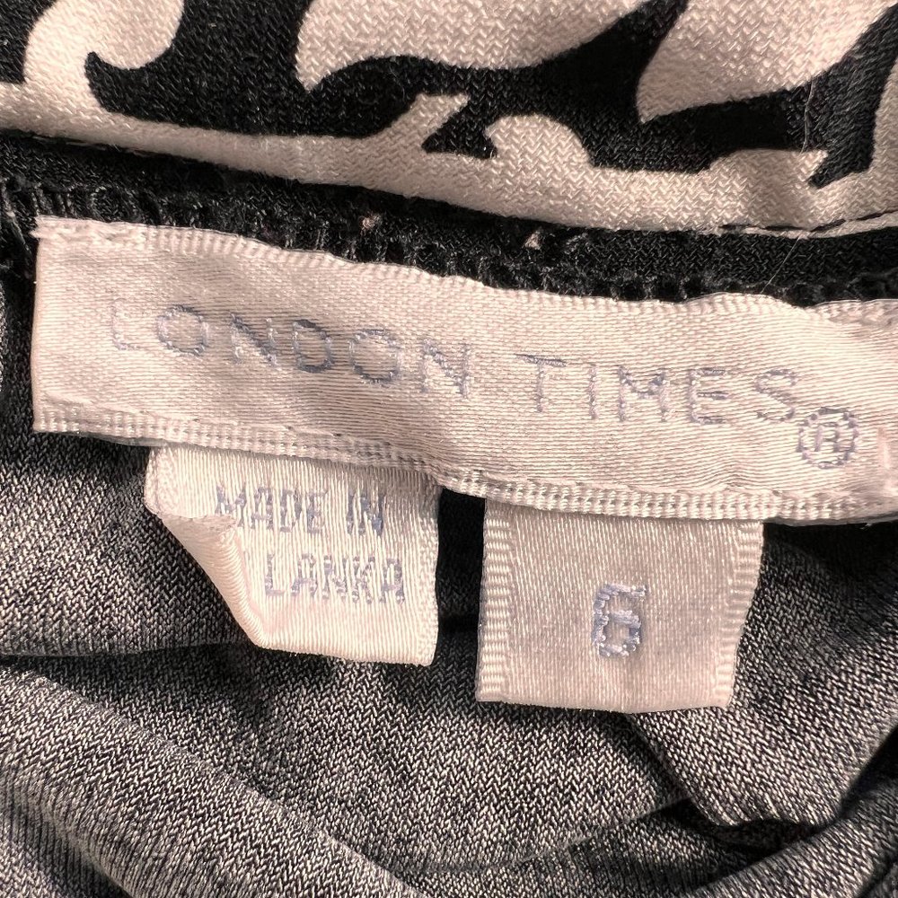 📌London Times Square Neckline Short Sleeves Dress - Picture 12 of 14